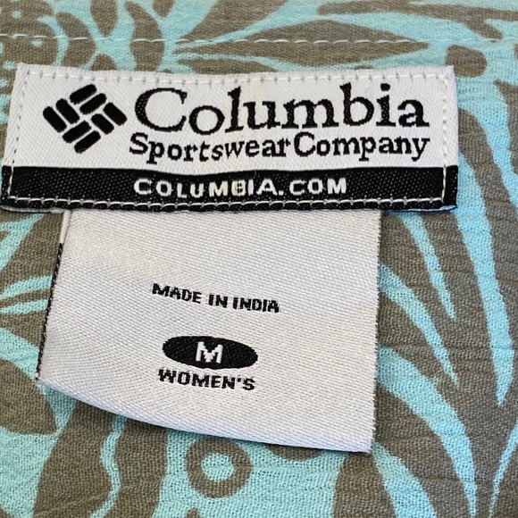 Columbia  Aqua Floral Top Size M - Picture 6 of 13